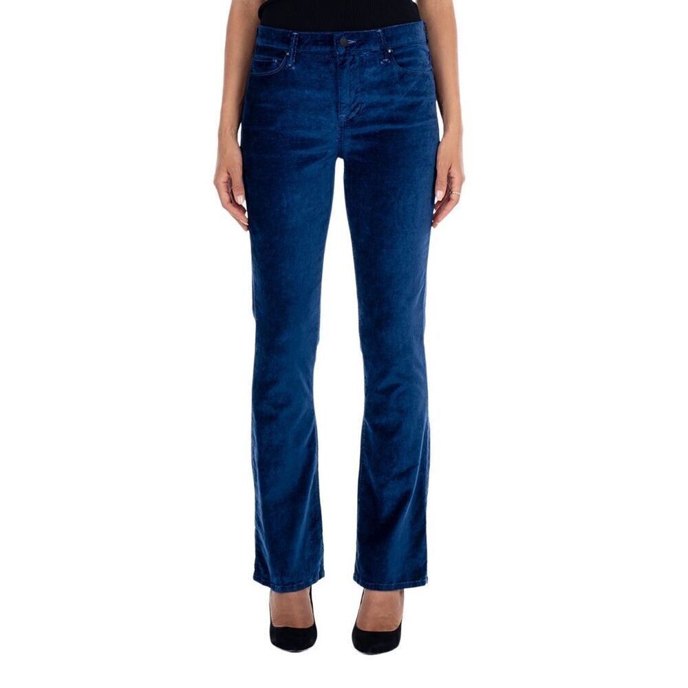 Women’s Blue Velvet Stretch Pants Size 4